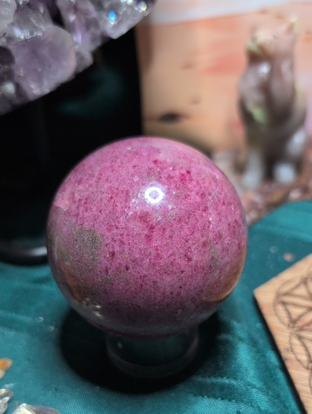 Fuscia Rhodonite With Cow Spot